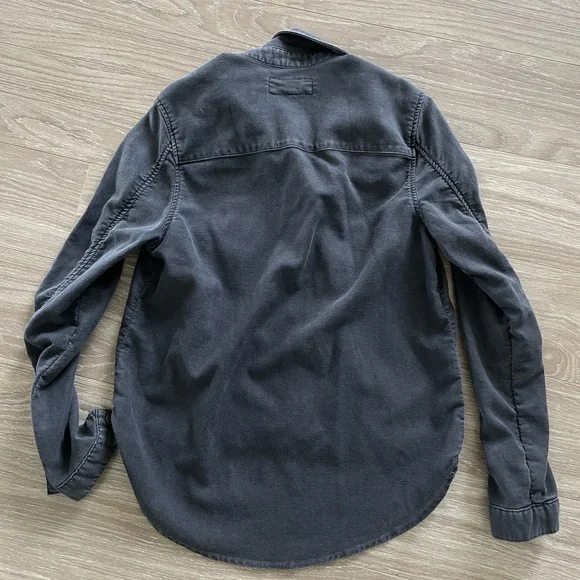 THE GREAT Women’s Shirt Jacket in Washed Black Sz 1 EUC - Picture 10 of 13